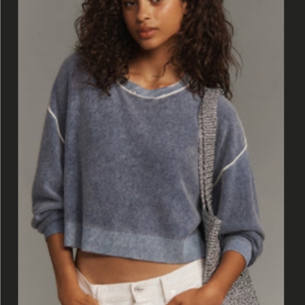 Pilcro Alani 100% Cashmere Cropped Sweater